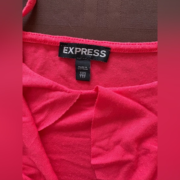 Express Pink Ruffle Halter Top - Picture 2 of 4